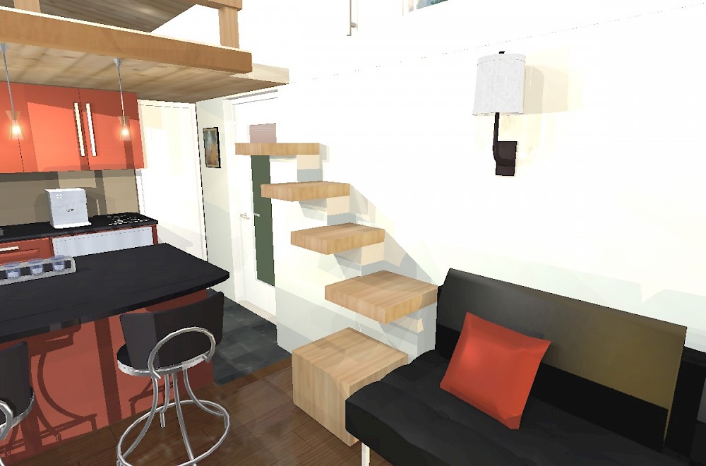 Improved floating stair design