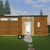Increased roof pitch, shorter height in front
