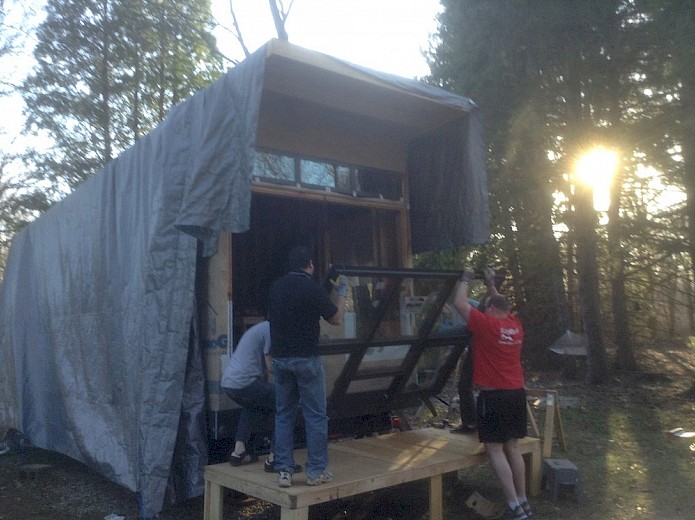 Installing Inline window with nailing flange