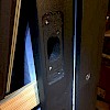 Chiseling out the deadbolt strike plate